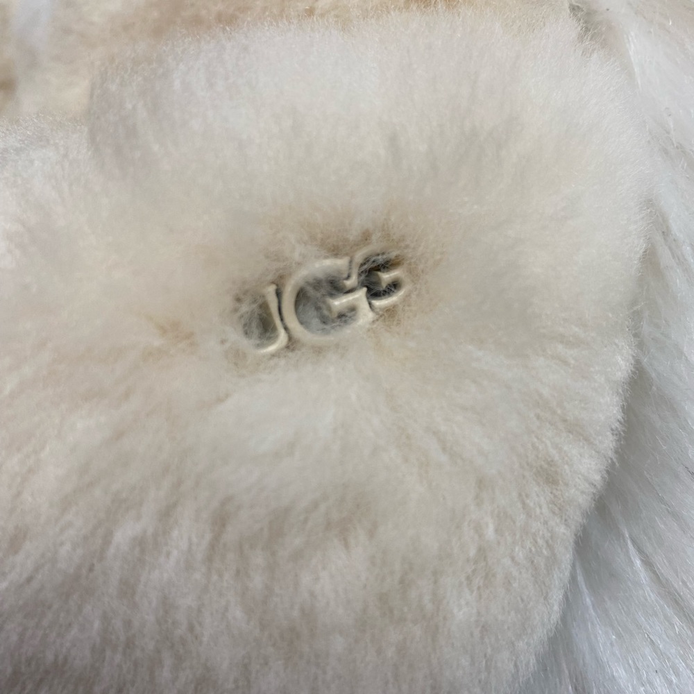 UGG Fluff Slide II Sheepskin Slipper Natural cream Size US 8 EU 39 New - Picture 5 of 5